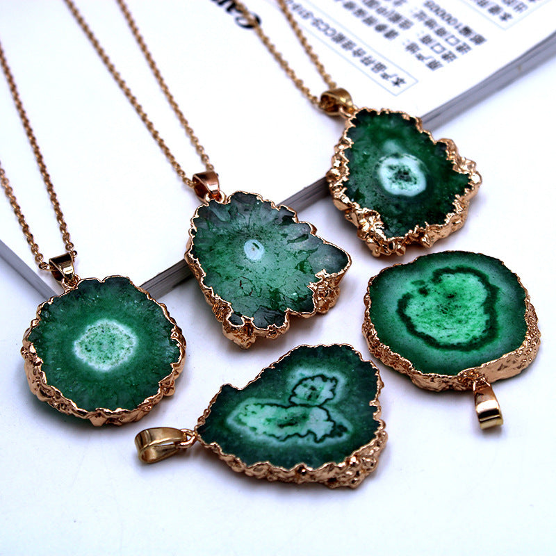 Collar de piedra de ágata natural de 10 piezas de sol de 10 piezas al por mayor